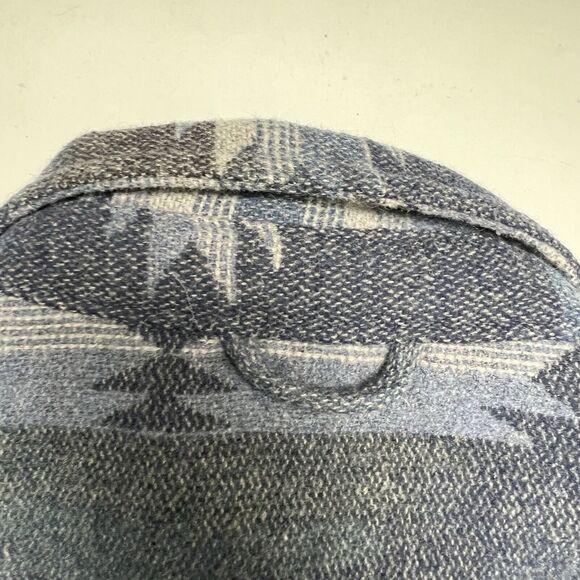 Jachs Men’s Patterned Wool Blend Button Shirt Jacket Fully Lined Navy Small - Picture 10 of 10